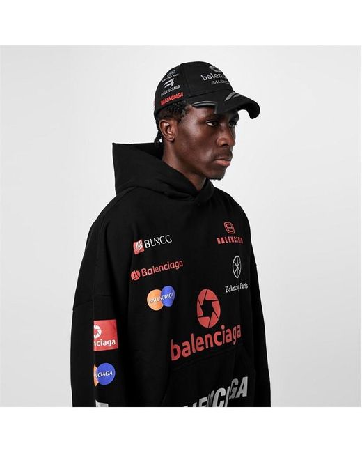 Balenciaga Black Bal Racer Cap Sn34 for men
