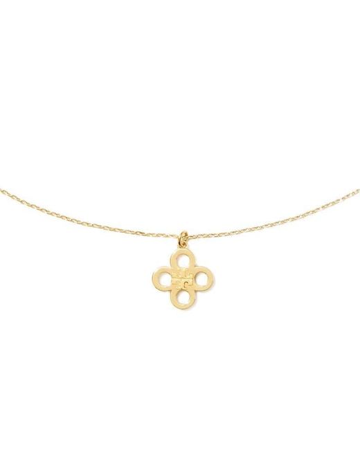 Tory Burch Metallic Clover Pendant