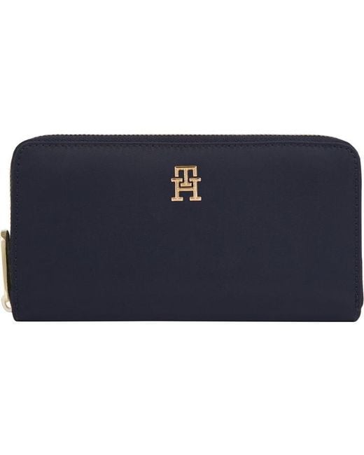 Tommy Hilfiger Blue Poppy Large Zip Around Purse