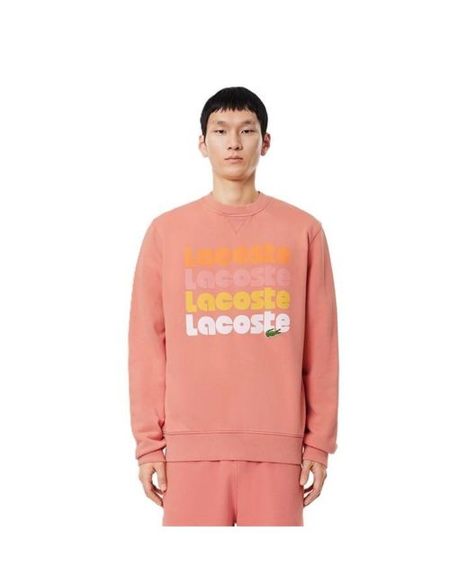 Lacoste Pink Print Sweatshirt for men
