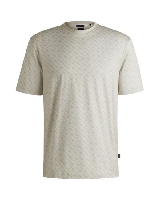 Boss Gray Hbb Htaut 80 Regular Fit T-Shirt for men