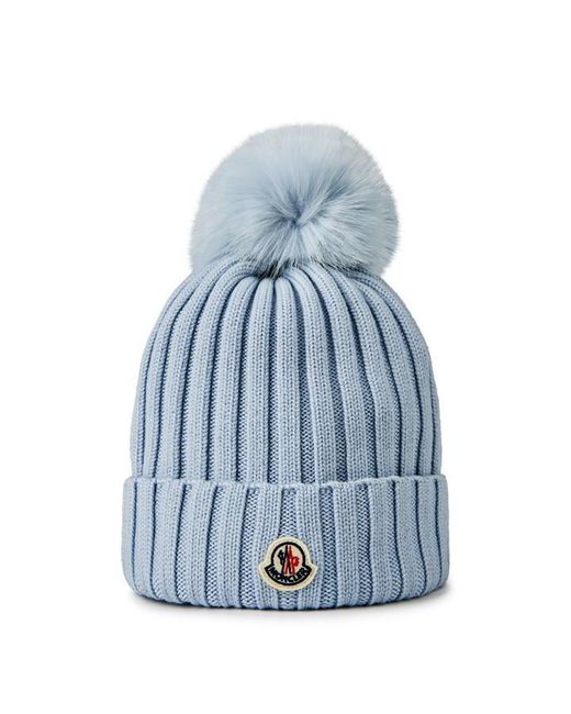 Moncler Blue Bobble Hat
