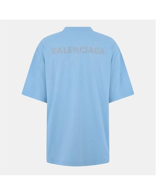 Balenciaga Blue T-Shirt for men