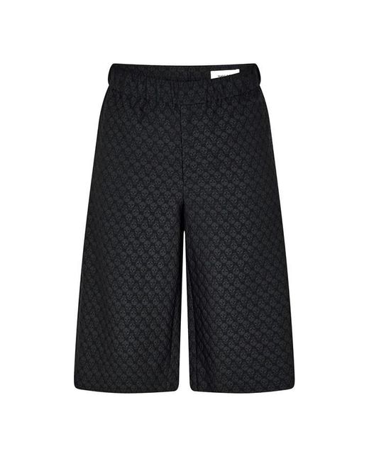 McQueen Black Skull Jacquard Bermuda Shorts for men