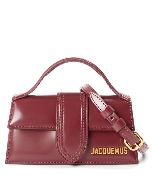 Jacquemus Red Plain Leather Le Bambino Crossbody Bag