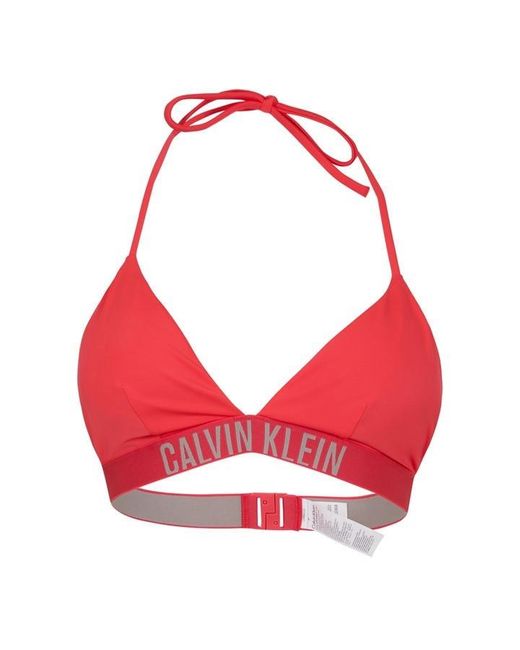 Calvin Klein Red Triangle Bikini Top