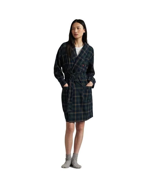 Polo Ralph Lauren Blue Short Fluffy Dressing Gown