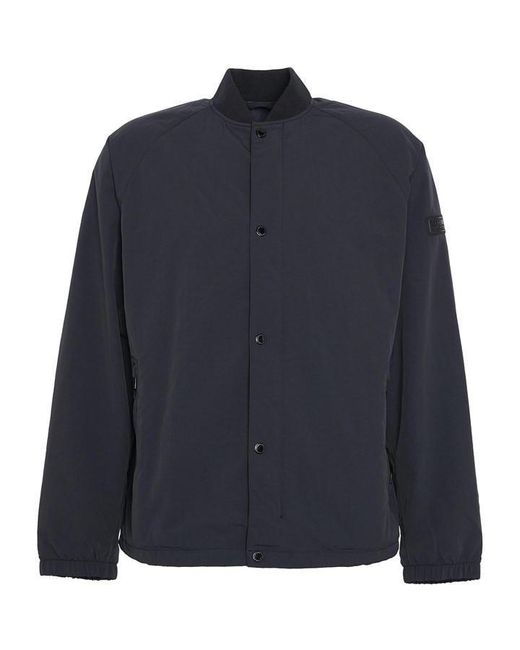 Barbour Blue Mosswold Showerproof Lightweight Harrington Jacket for men