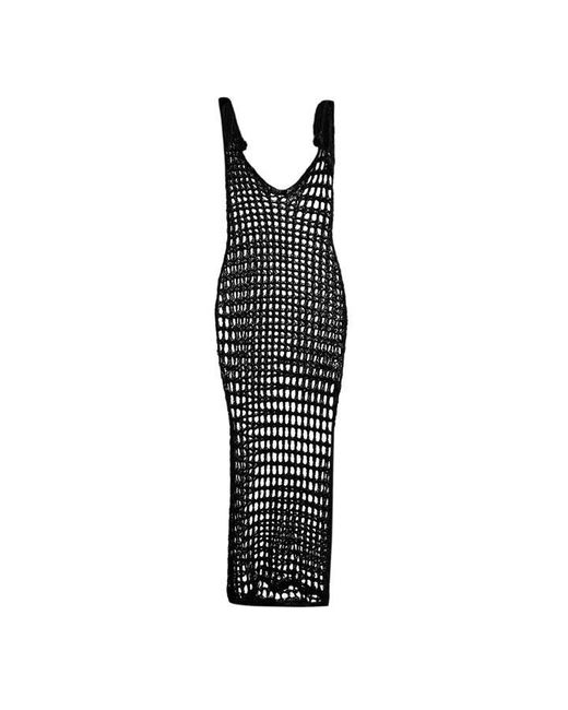 NIMA LIMINAL KNITTING Black Short Mini Dress