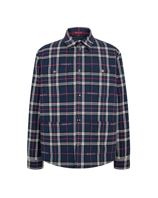 Gucci Blue Spw Overshirt for men