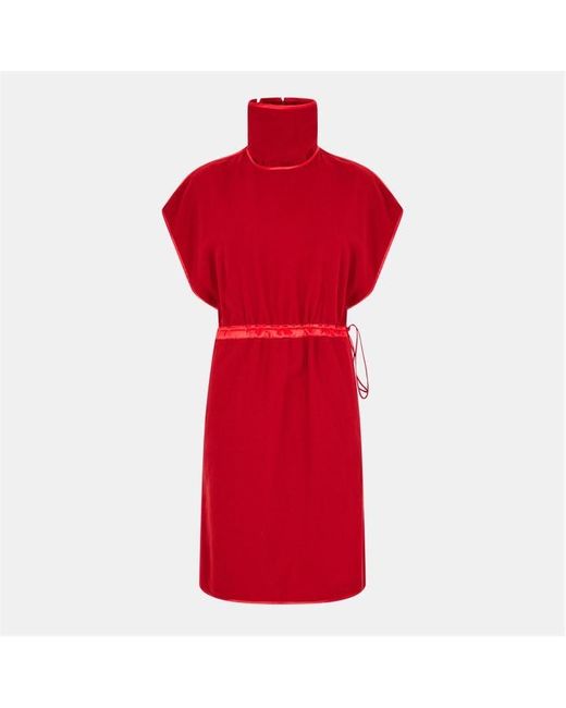 Gucci Red Flannel Wool Mini Dress