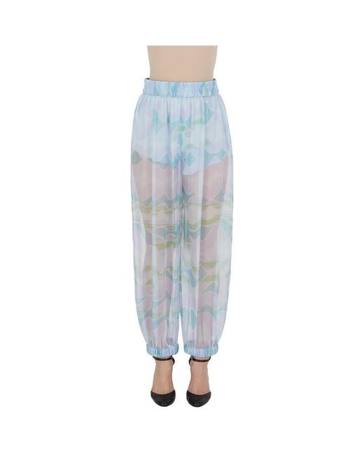 Emporio Armani Blue Balloon Wide Leg Trousers
