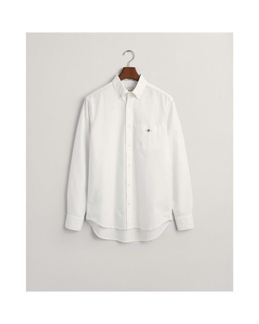 Gant Gray Regular Fit Oxford Shirt for men