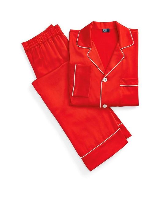 Polo Ralph Lauren Red Polo Silk Pyjama Set