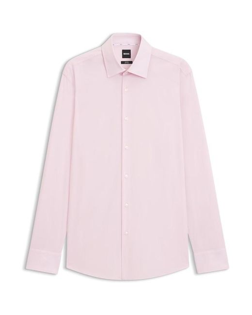 Boss Pink H Hank Kent Long Sleeve Shirt for men
