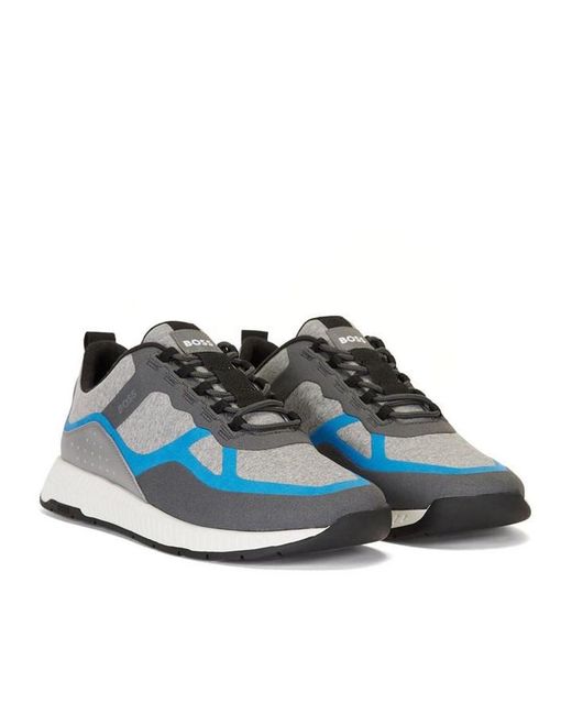 Boss Blue Titanium Runn Lyme 10242125 01 Low-Top Trainers for men