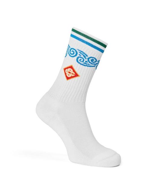 Casablanca Blue Casa Wave Sock Sn64 for men