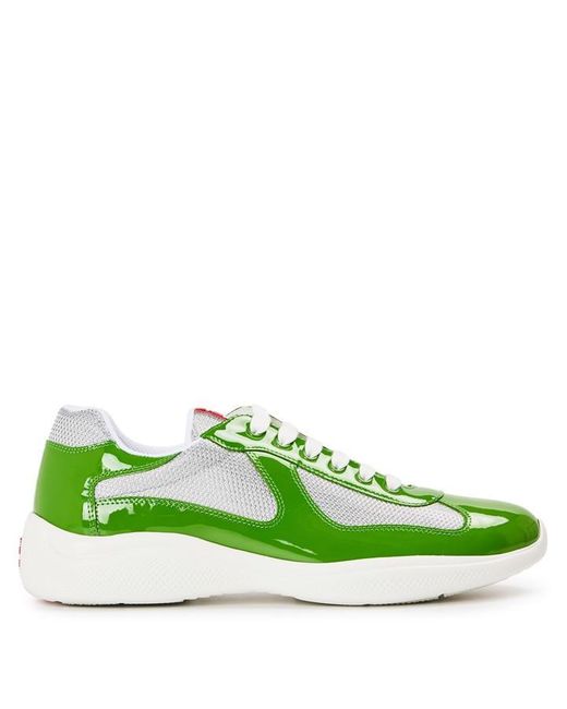 Prada Green Americas Cup Trainers for men