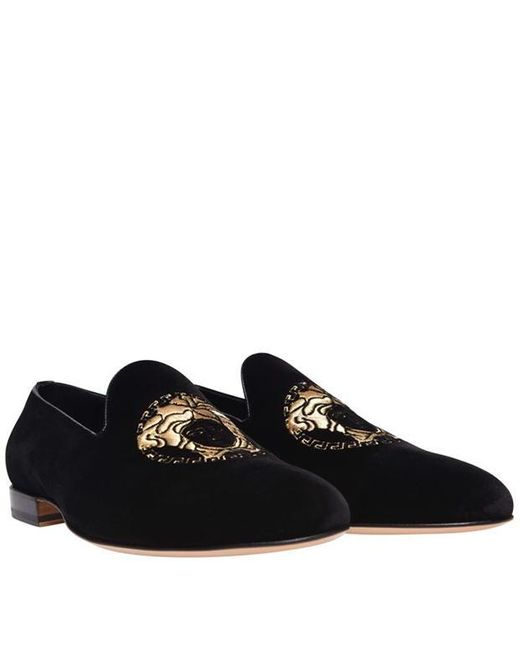 versace velvet loafers