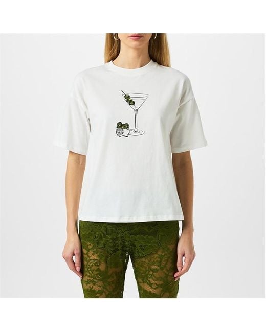 Never Fully Dressed White Martini T-Shirt