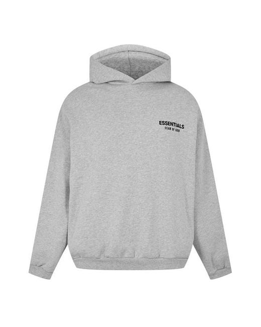 Fear Of God Gray Logo Over The Head Hoodie for men