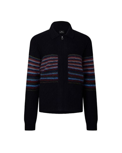 Paul Smith Blue Ps Stripe Mohair Car Sn64 for men