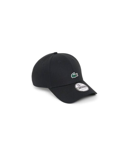 Lacoste Black X New Era Logo 9Forty Croc Cap for men