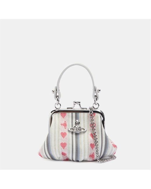 Vivienne Westwood White Viv Granny Mini Bag