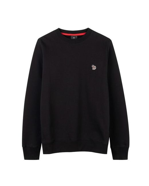 Paul Smith Black Zebra Crew-Neck Sweatshirt for men