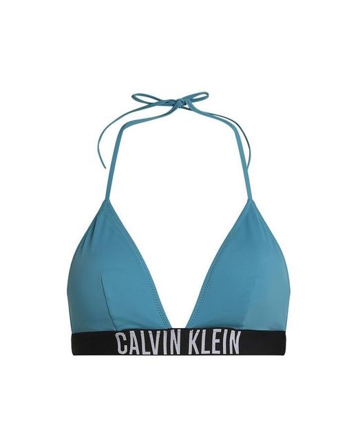 Calvin Klein Blue Triangle Bikini Top
