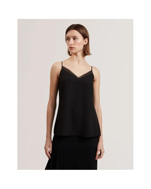 Ted Baker Black Chiffon Woven Cami Vest