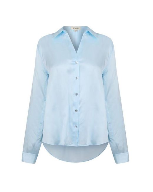 L'Agence Blue Tyler Long Sleeve Shirt