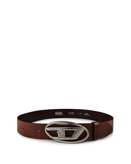 DIESEL Brown Diesel D Buckle Belt for men