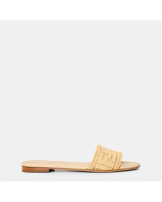 Fendi Natural Sunshine Raffia Slides