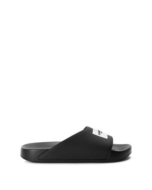 Givenchy Black Giv Label Pool Sliders