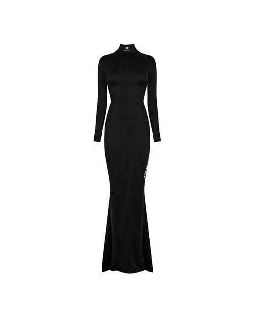 Balenciaga Black Bal Spandex Gown Ld42