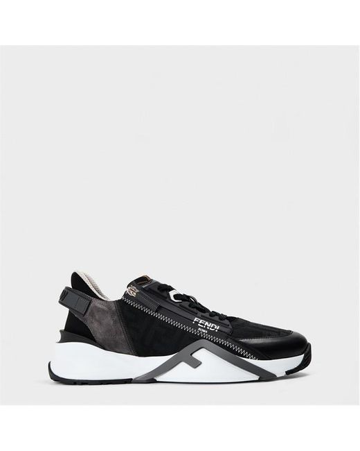Fendi Black Flow Low Top Trainers for men
