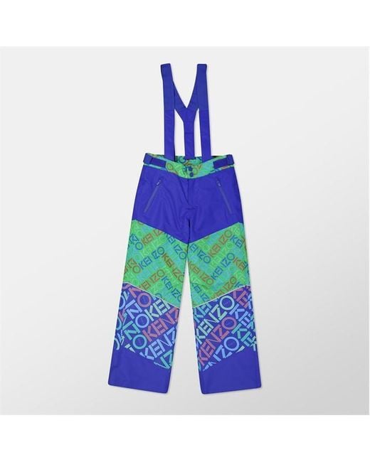 KENZO Blue Dungarees for men