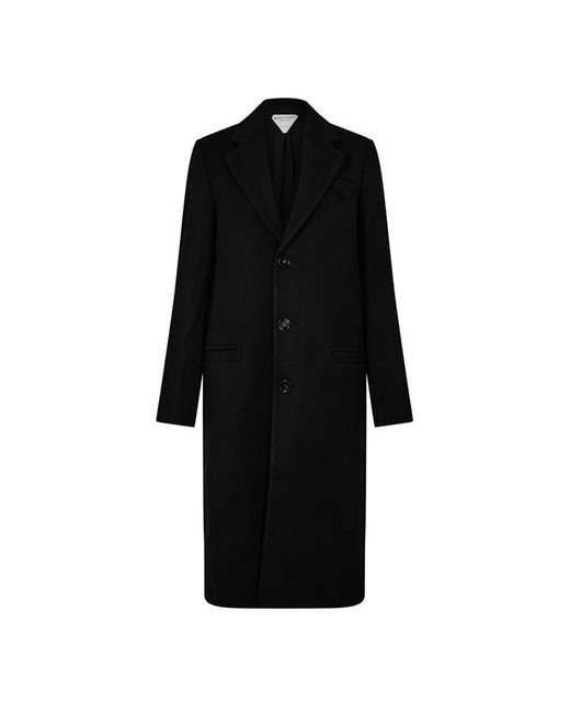 Bottega Veneta Black Italian Crafted Structured Coatigan