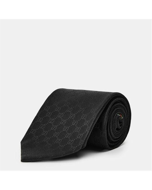 Gucci Black Gg Pattern Tie for men