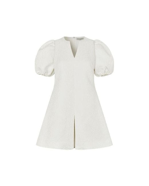 Stine Goya White Pleated Mini Dress