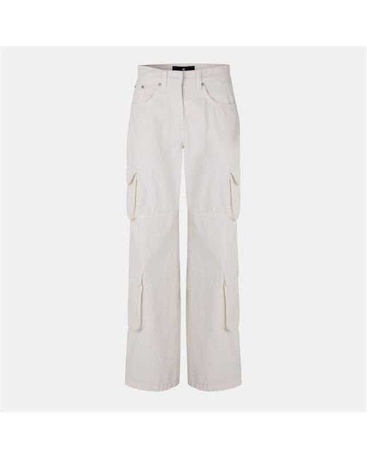 Represent White Fender Cargo Trousers, Ample Pockets