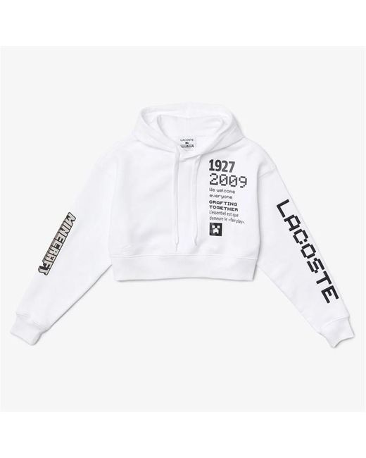 Lacoste White L!Ve Minecraft Hoodie