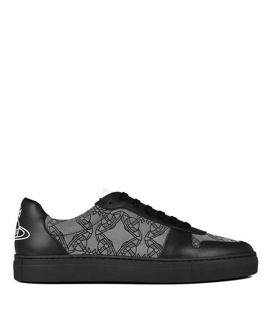 Vivienne Westwood Black Apollo All Over Orb Low-top Trainers for men