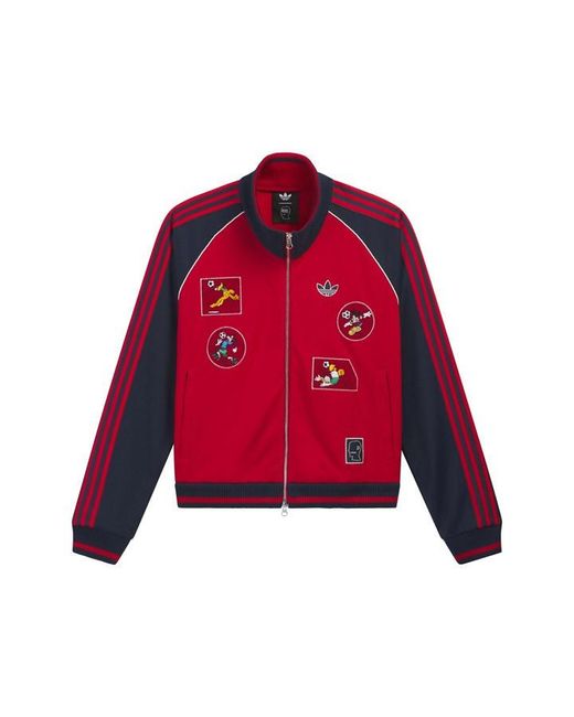 BRAIN DEAD X ADIDAS Red Tracksuit Top for men