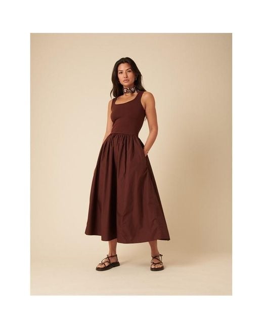 Nobody's Child Brown Colorado Midi Dress