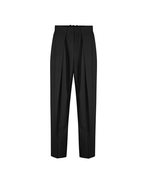 Balmain Black Pleated Trousers