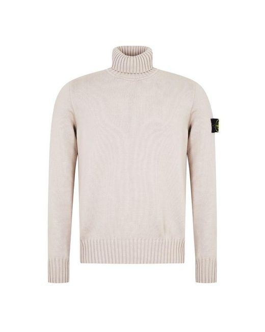 Stone Island Gray Stone Roll Neck Knit Sn34 for men