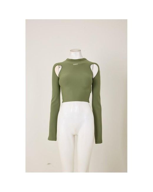 Off-White c/o Virgil Abloh Green Fine Knit Top