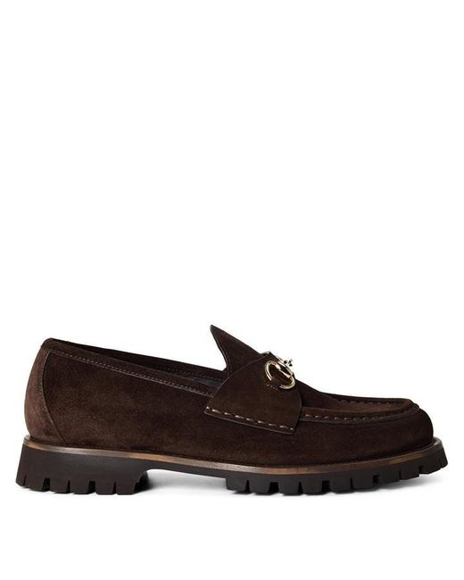 Gucci Brown Horsebit Loafers